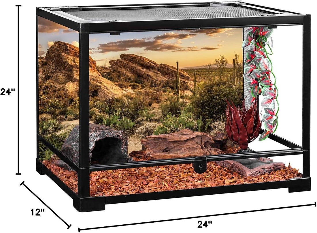 36x18 in Desert Reptile Habitat Backdrop Oasis Cactus Terrarium