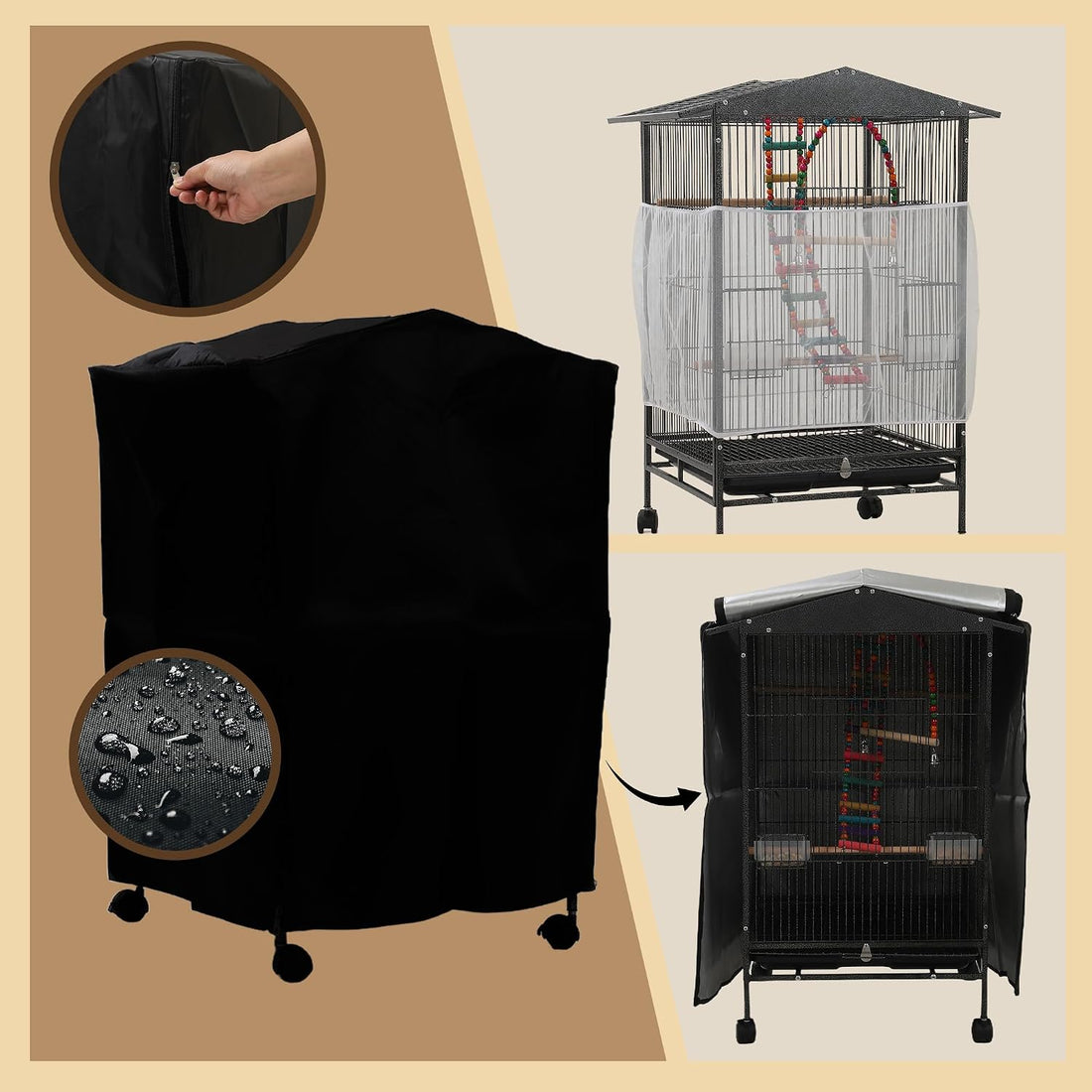 Large Parakeet Cage,Small Bird Cage,Cockatiel Cage for Birds