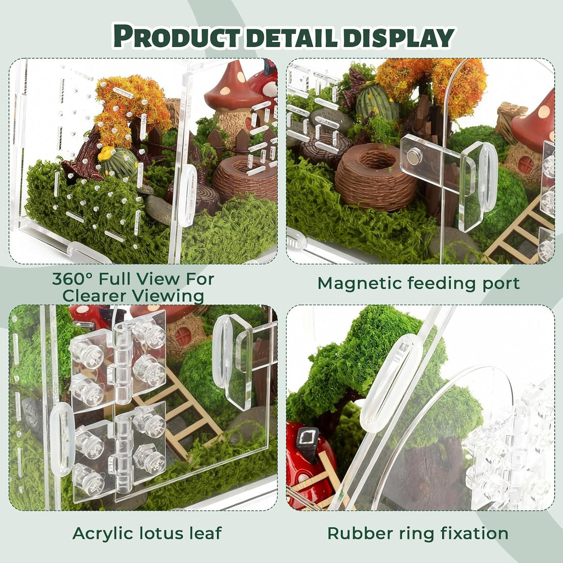 Acrylic Jumping Spider Enclosure, House-Shaped Clear Insect Terrarium