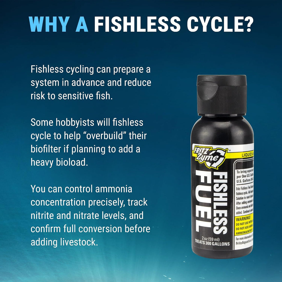 Fritz Fishless Fuel Ammonia Solution for Fishless Aquarium Cycling