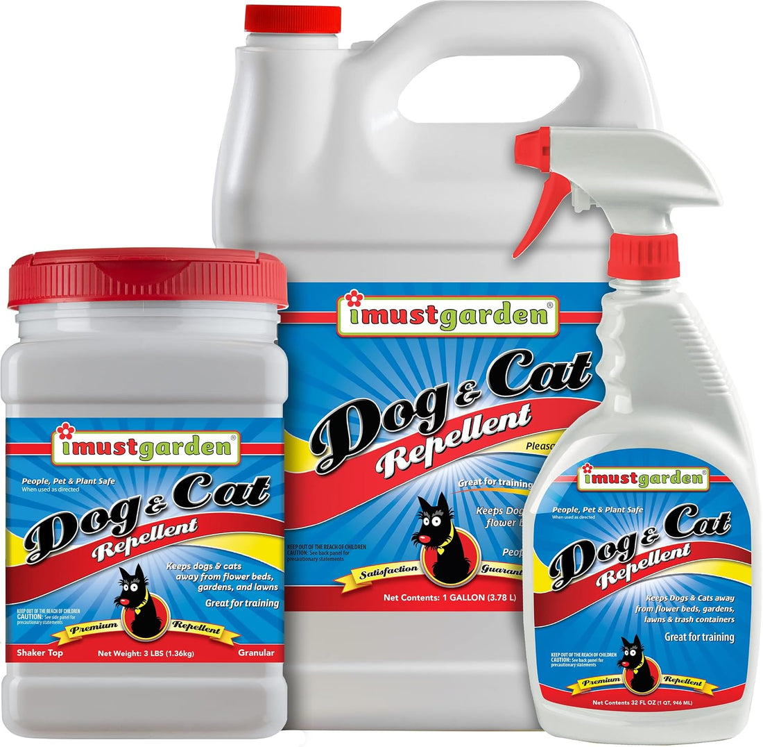IMUSTGARDEN Dog & Cat Repellent: Stops Chewing, Natural, Pet Safe