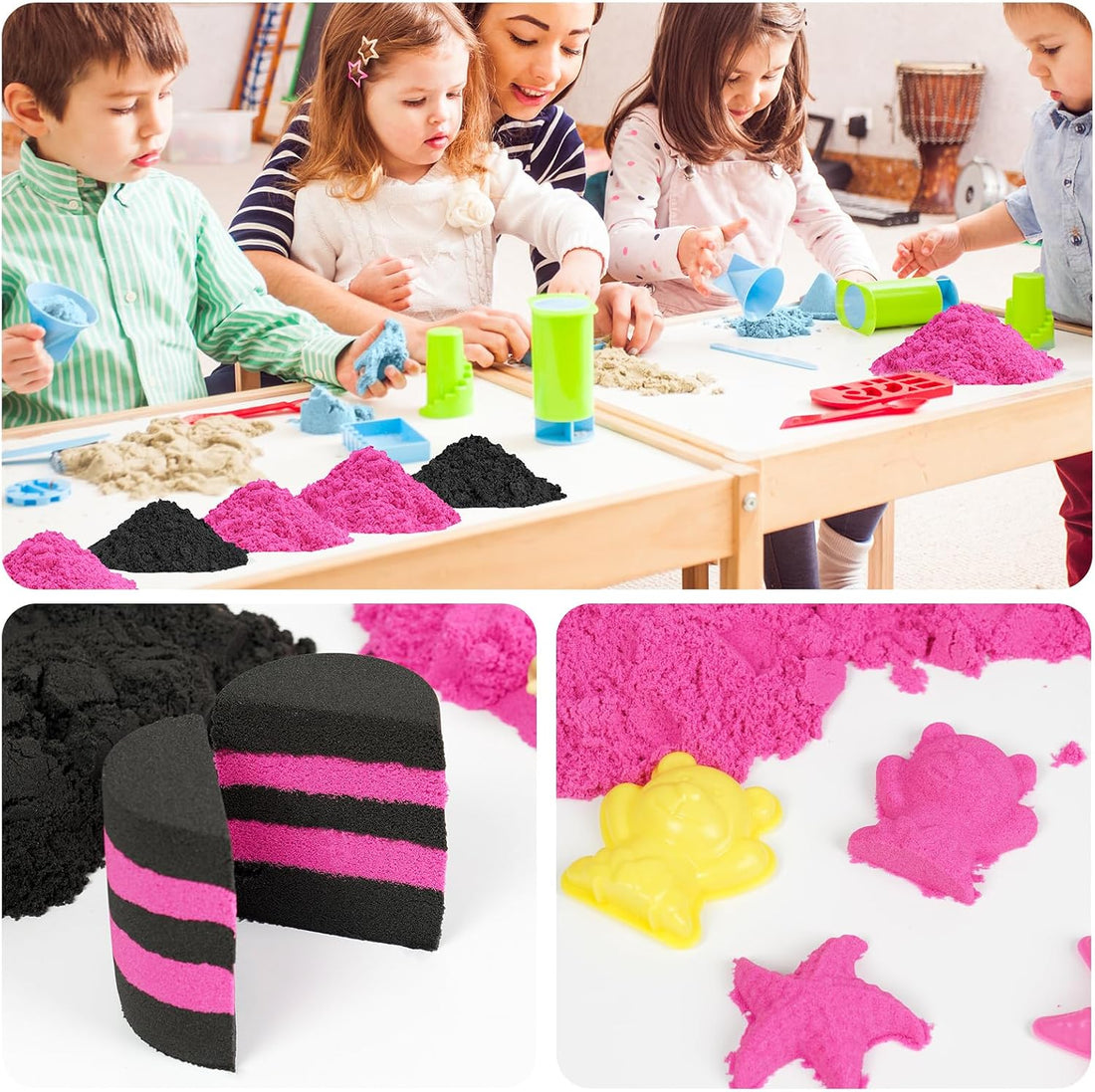 NiToy FlexiSand 11lbs Toy Sand Self-Sticking Non-Toxic Moldable