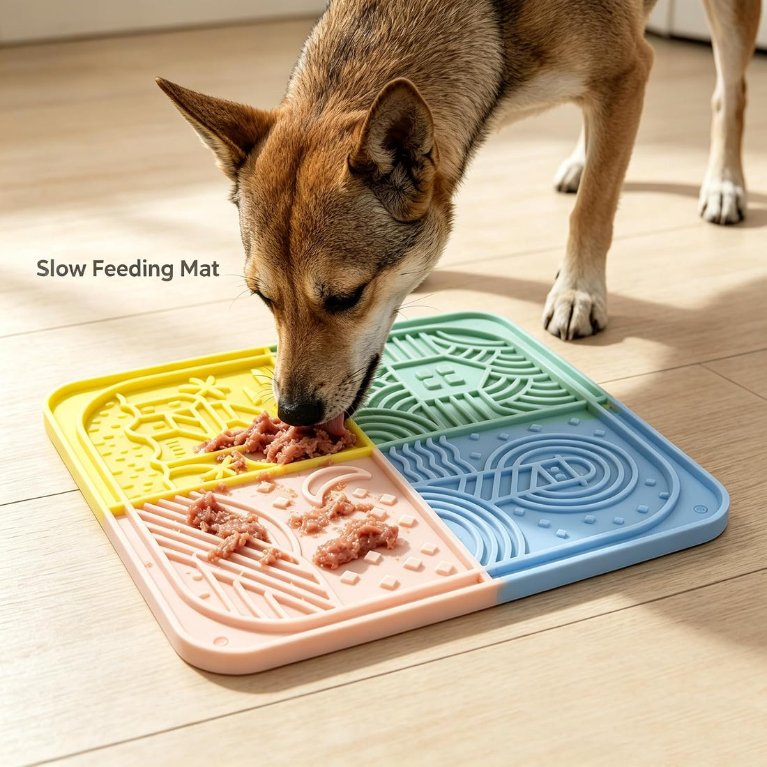 3 Pack Dog Lick Mat, Silicone Slow Feeder with Strong Suction Cups