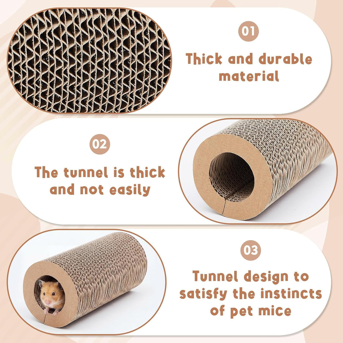 Dansydaisy 2 Pack Hamster Tunnel