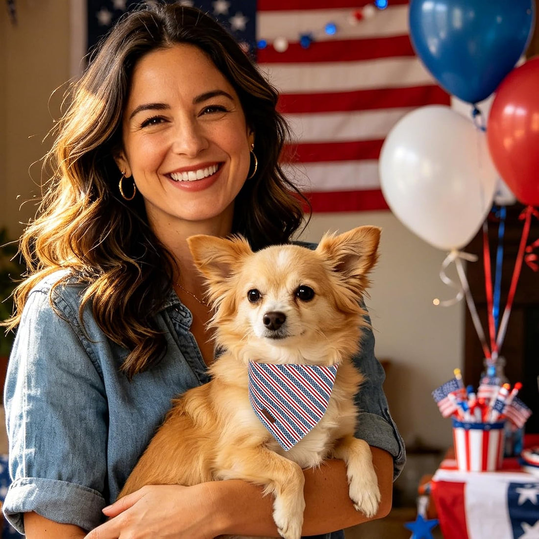 UP URARA PUP 4th of July Dog Bandana