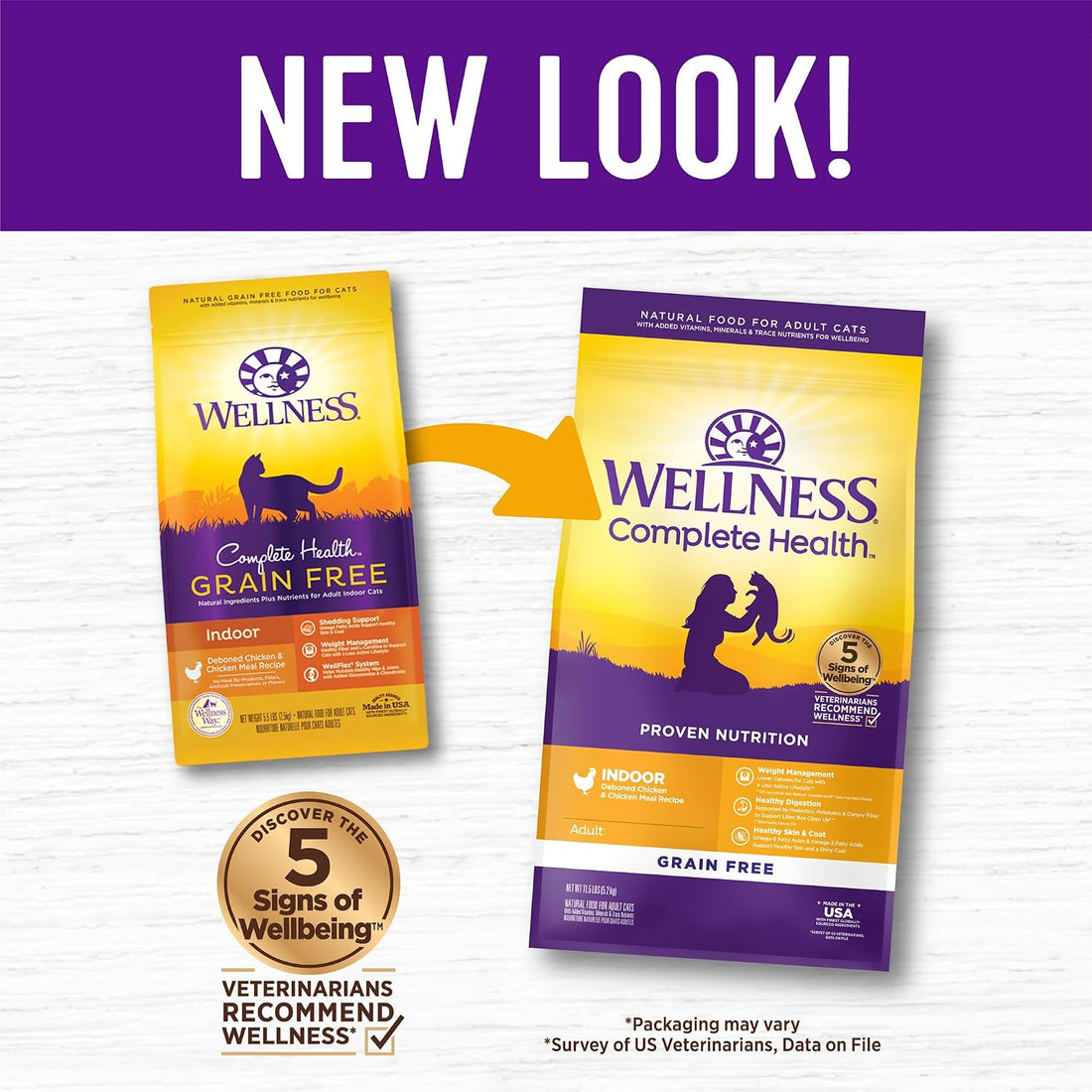 Wellness Complete Health Adult Dry Cat Food for Indoor Cats, Natural
