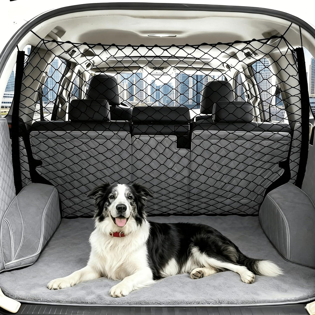Dog Car Barrier Net Pet Car Divider Back Seat Barrier Net for Trucks