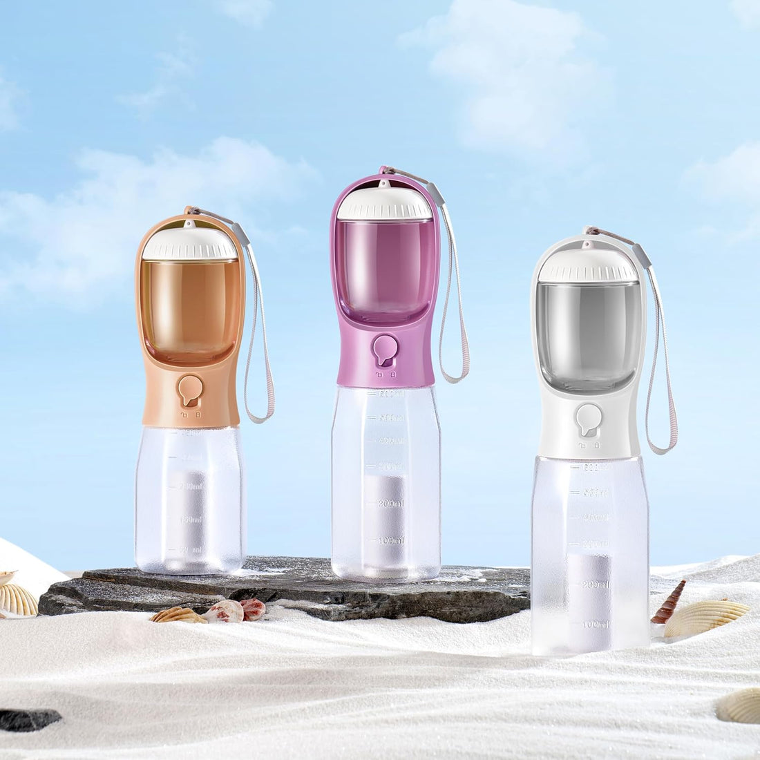 Dog Water Bottle with Food Container