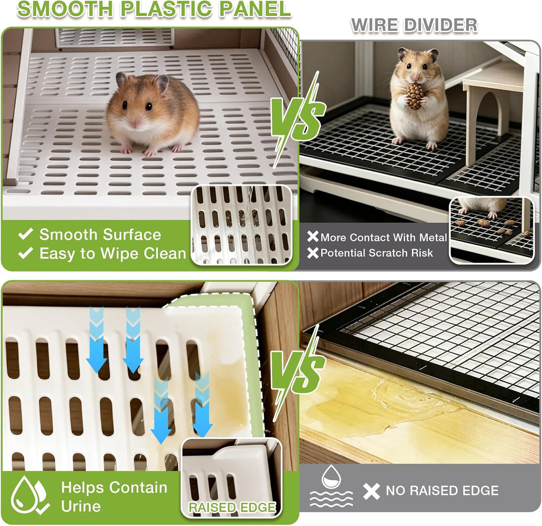 GUTINNEEN Guinea Pig Cages with Anti Chewing Sturdy Plastic Floor