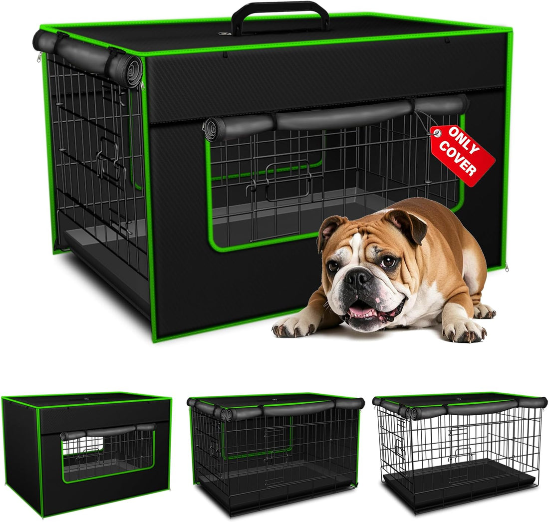 Dog Crate Cover, Insulated Dog Kennel Cover & Dog Cage Cover