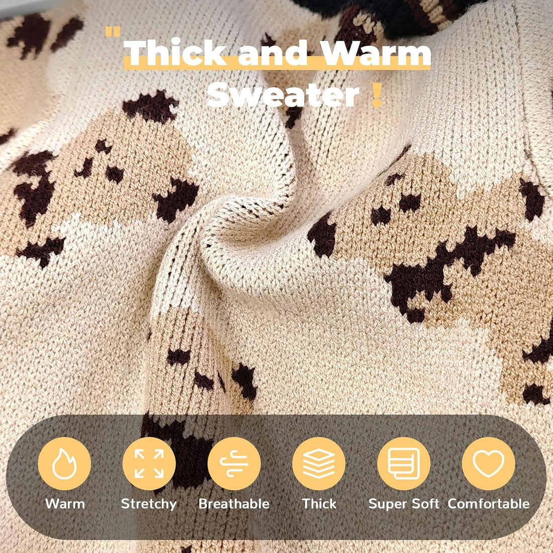 PETCARE Small Dog Sweater Cute Bear Dog Cardigan Coat Clothes