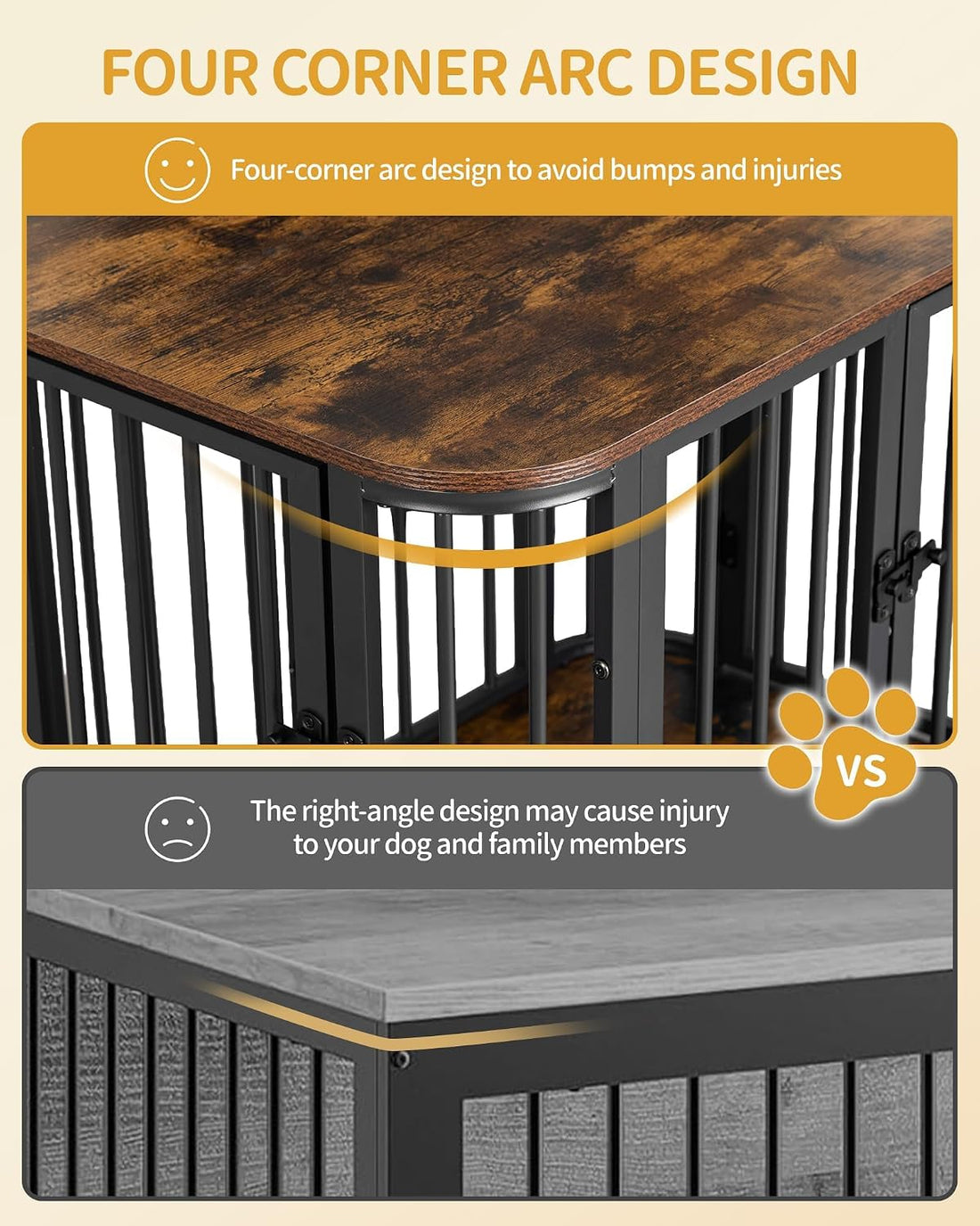 Hzuaneri 39.4 in L Dog Crate Furniture
