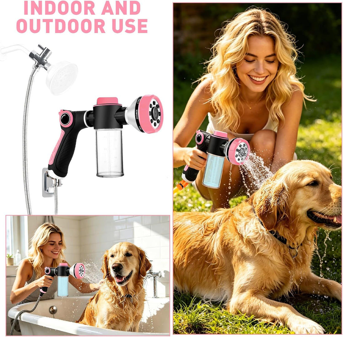 Dog Shower Attachment with 6.6FT Shower Hose