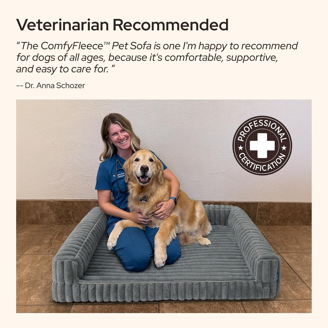 Bedsure ComfyFleece™ Orthopedic Dog Beds Large Sized Dog