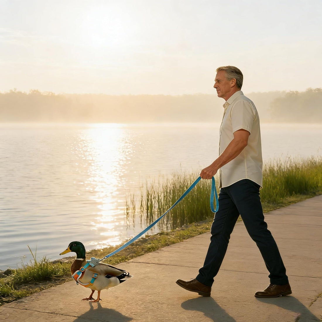 2Pcs Chicken Leashes and Harnesses Set
