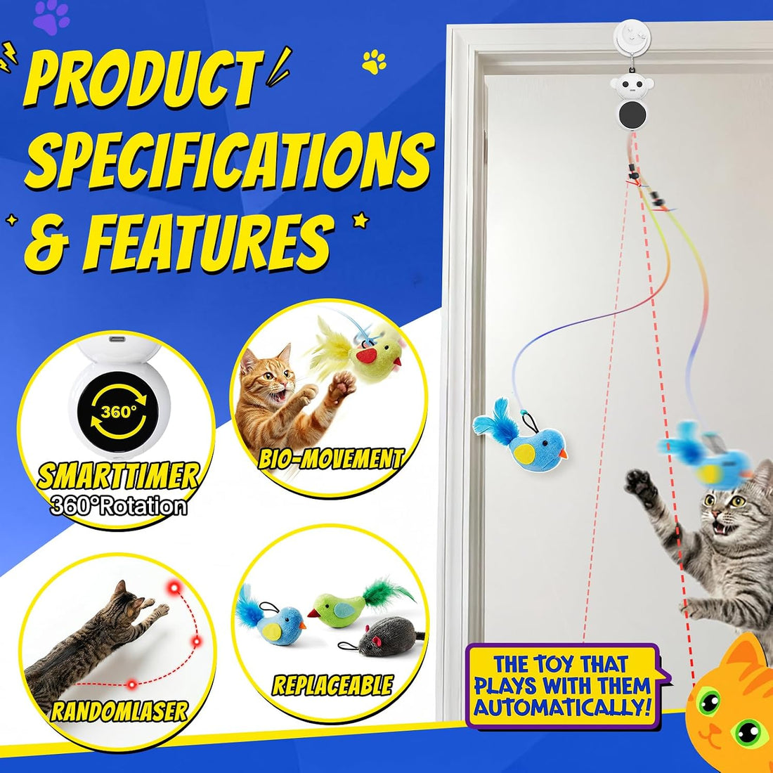 Interactive Cat Toy for Indoor Cats