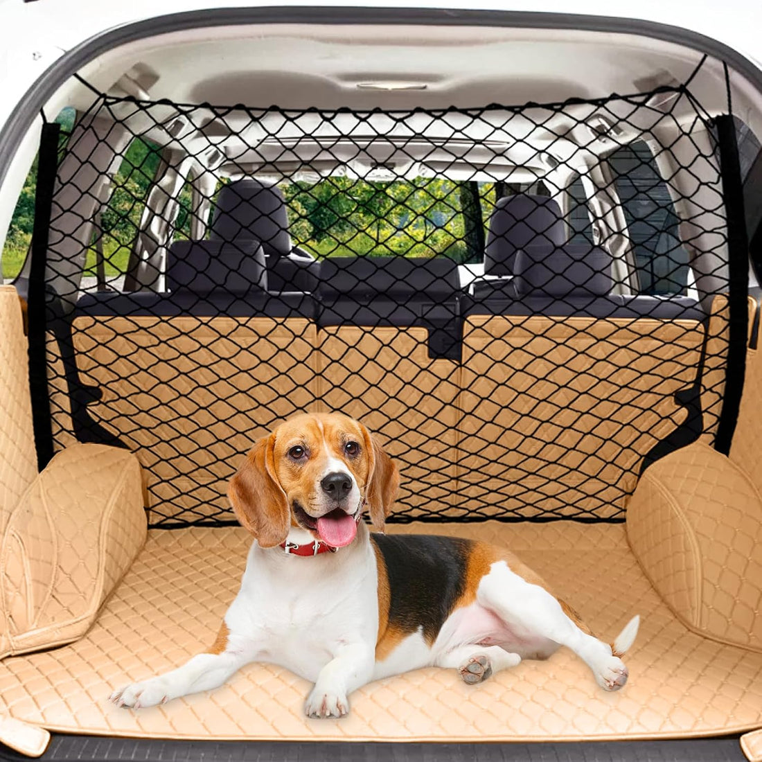 Dog Car Barrier Net Pet Car Divider Back Seat Barrier Net for Trucks