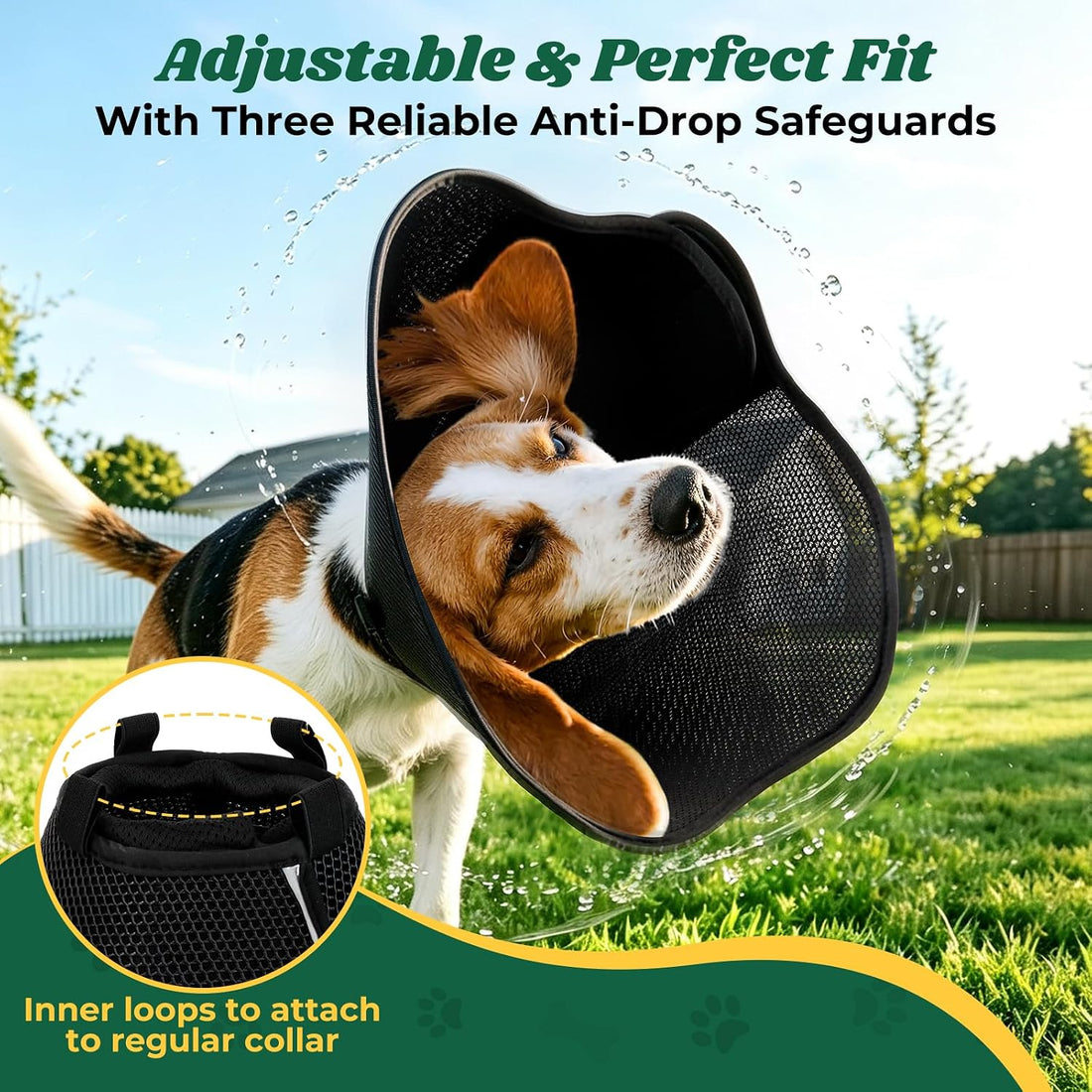 Soft Dog Cone Collar,Adjustable Elizabethan Anti-Lick Pet Recovery