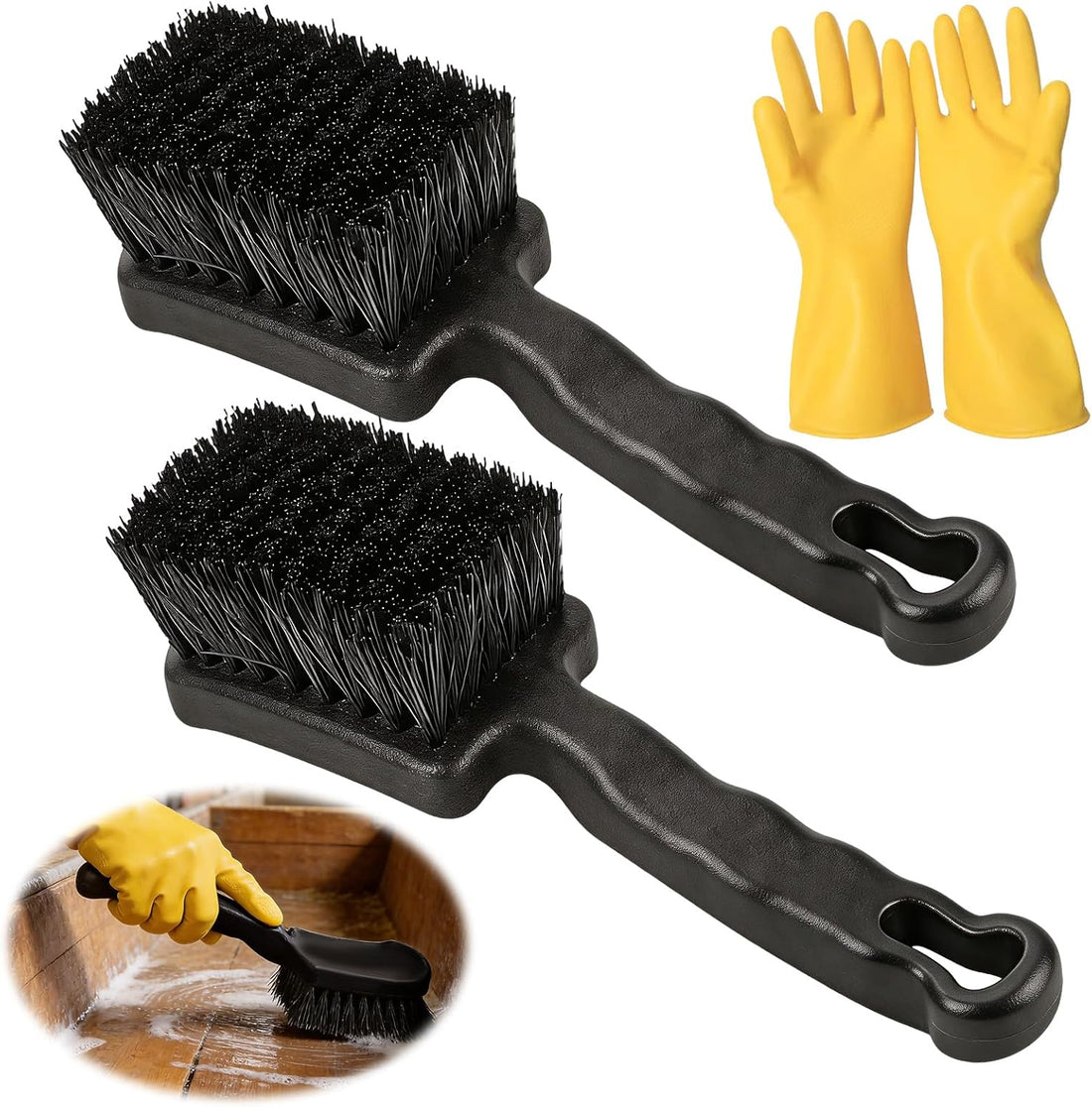 2Pcs Horse Bucket Brush Trough Scrub Water Trough Scrubber