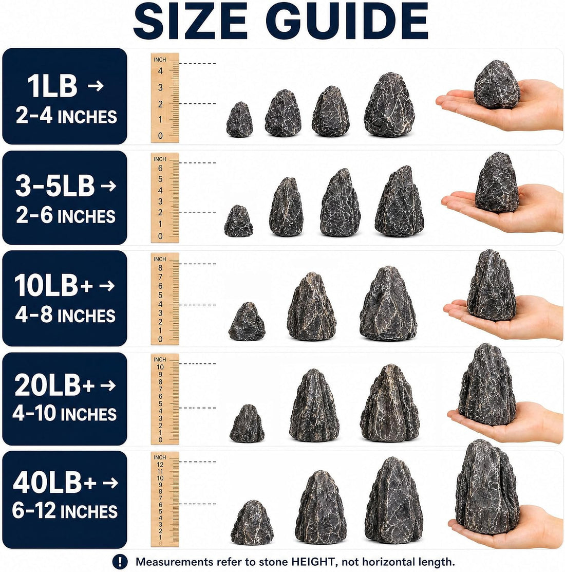 Seiryu Stone Aquascaping Rocks, 1 lb (2-4"), Aquarium Stone Set