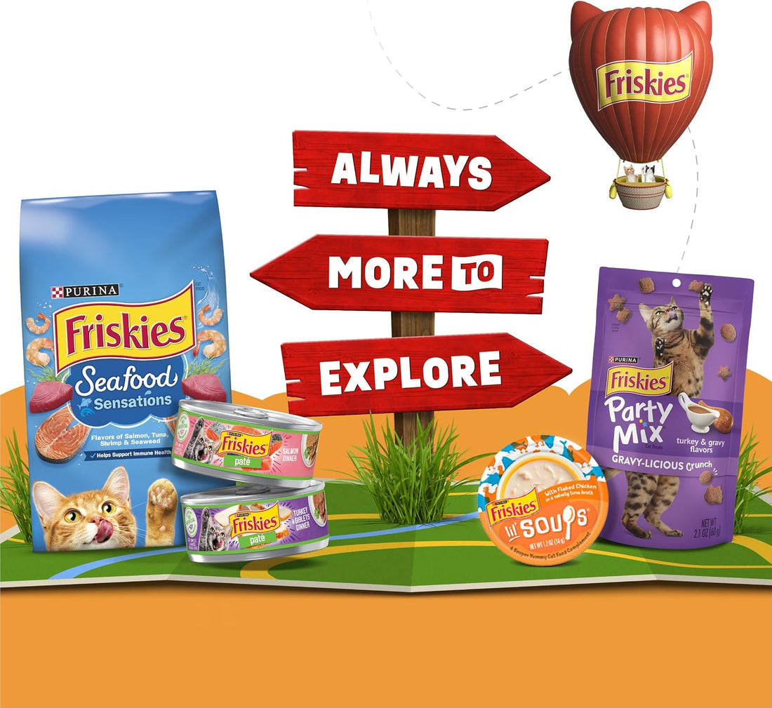 Friskies Purina Grain Free Lickable Cat Food Toppers Lil’ Soups