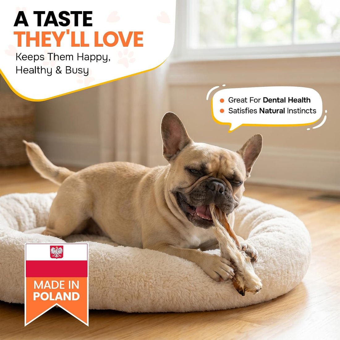 Scoochie Pet Rabbit Ears, Single-Ingredient Rabbit Treats, 25 Pack