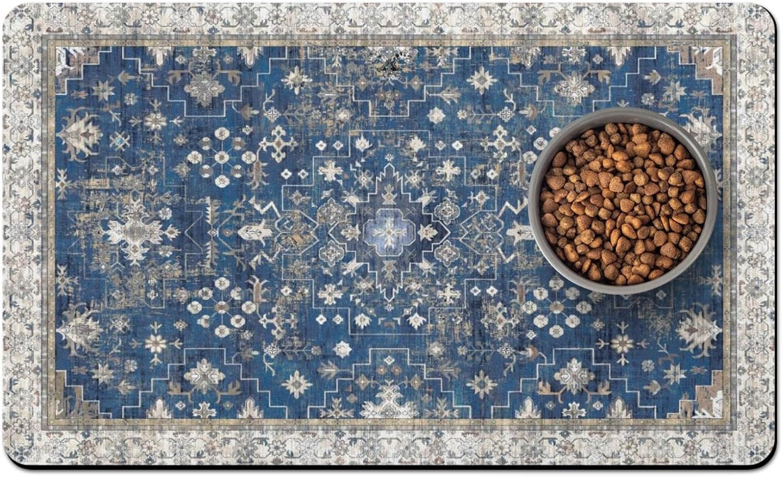 Pet Food Mats for Floor, Absorbent Dog Mat for Food and Water
