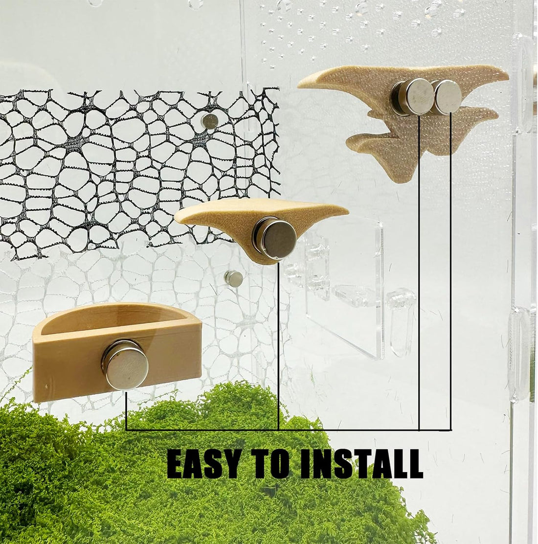 2 Pack Jumping Spider Accessories Mushroom Ledges & 1 Pack Water Bowl