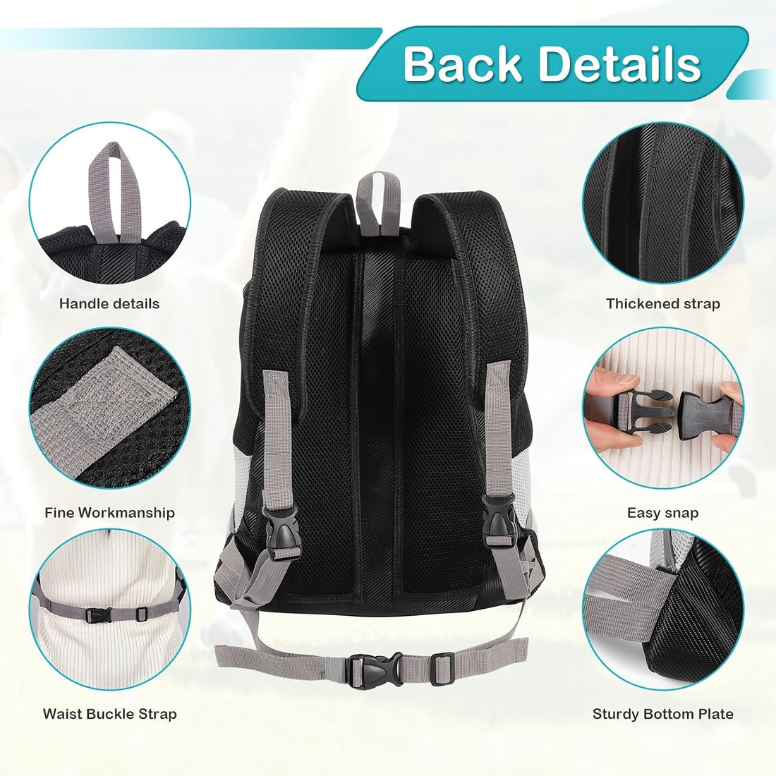 Front Dog Carrier Backpack, Hands-Free Chest Travel Backpack