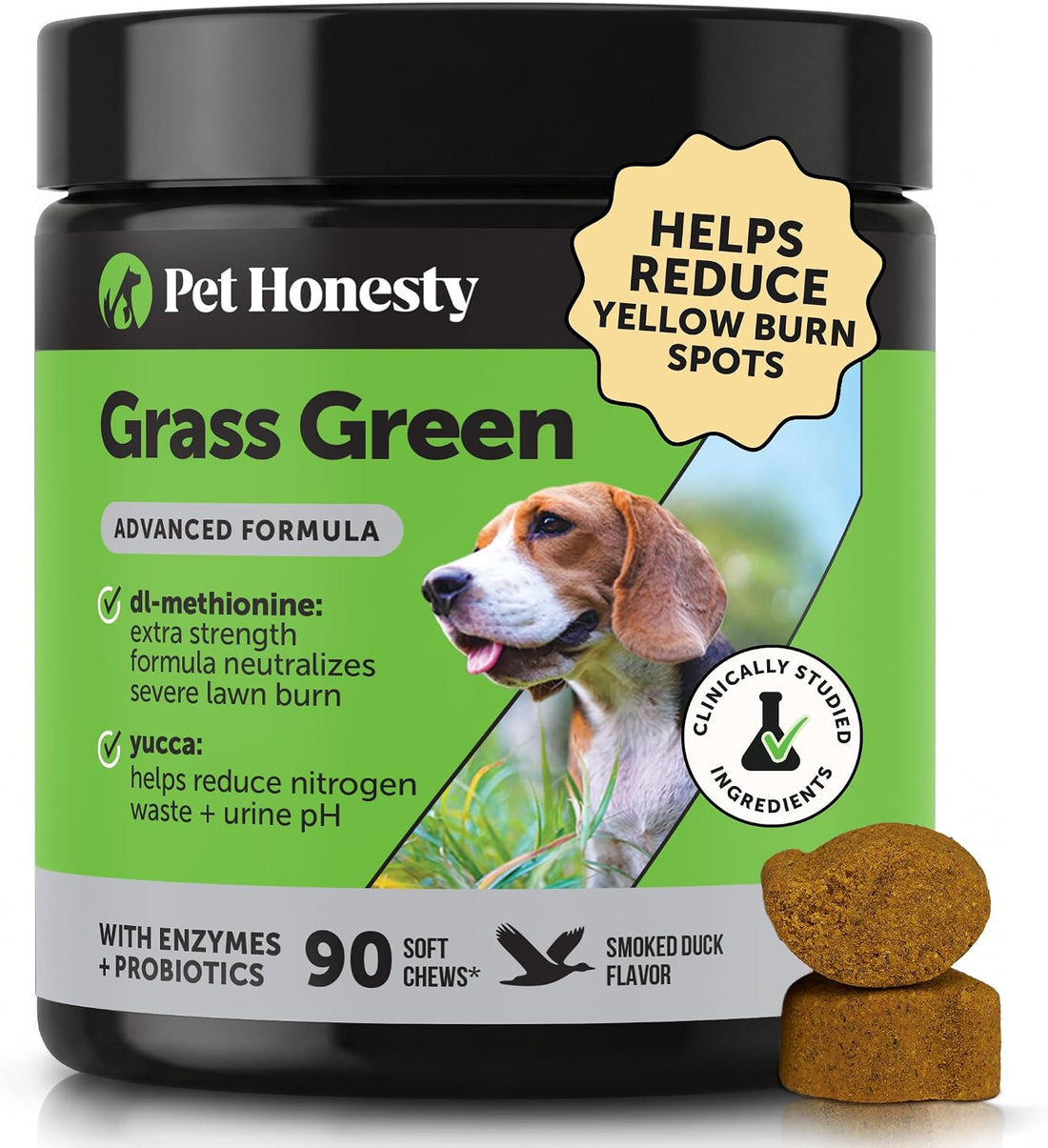 Pet Honesty Grass Green Dog Urine Neutralizer for Lawn, Duck, 90ct