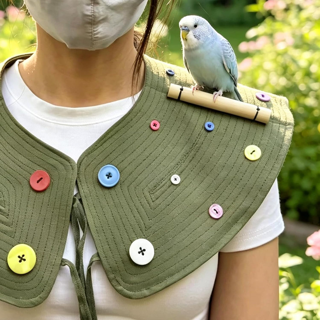 Parrot Shoulder Cape with Bird Poop Protector