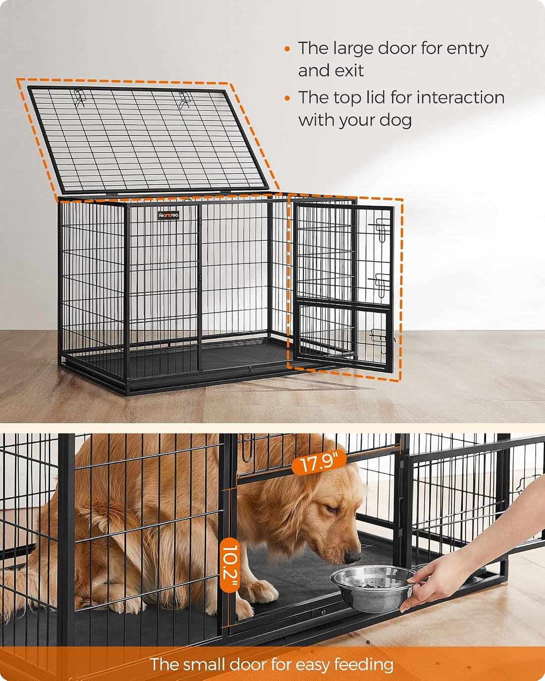 Feandrea 48 Inch Heavy Duty Dog Crate