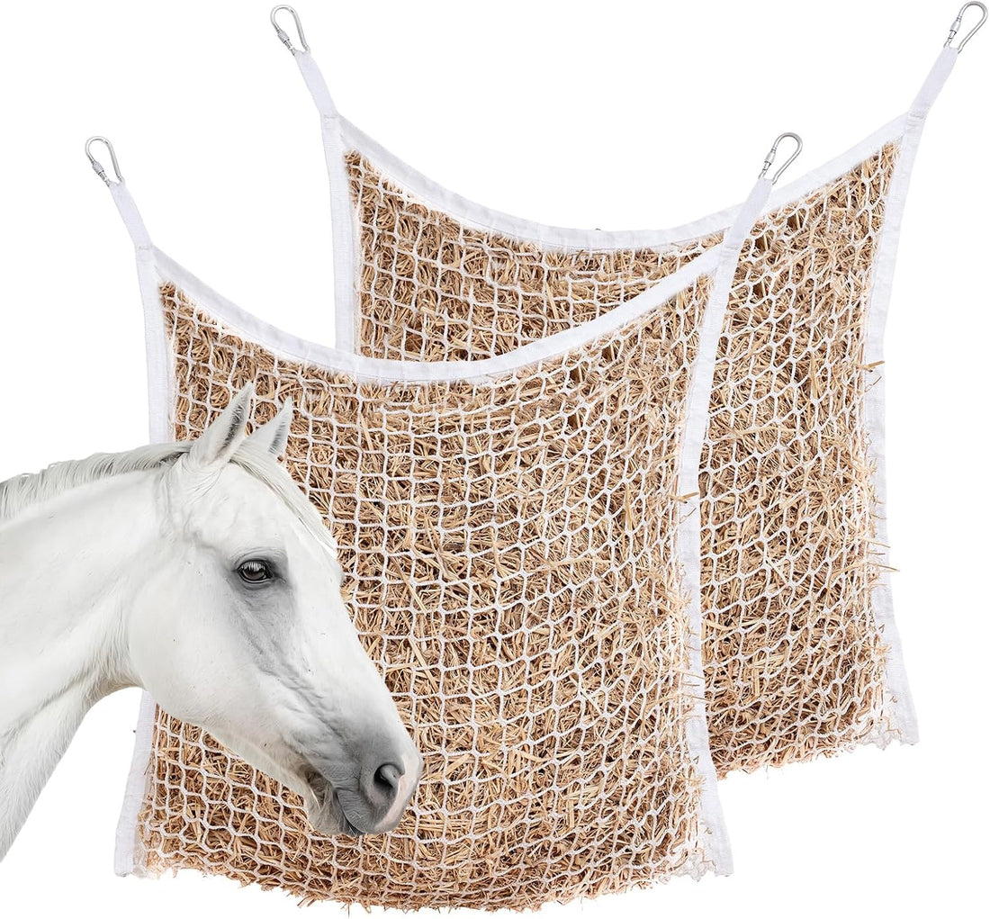 Slow Feed Hay Nets for Horses, Large Capacity Hay Bags, 2 Pack