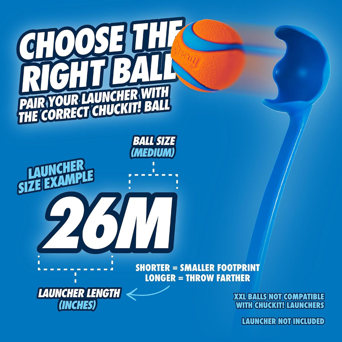 Chuckit! Classic 26M Dog Ball Launcher, 26in