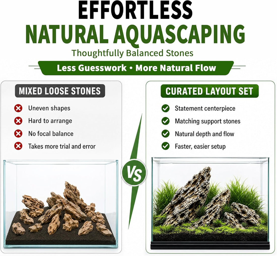 Seiryu Stone Aquascaping Rocks, 1 lb (2-4"), Aquarium Stone Set