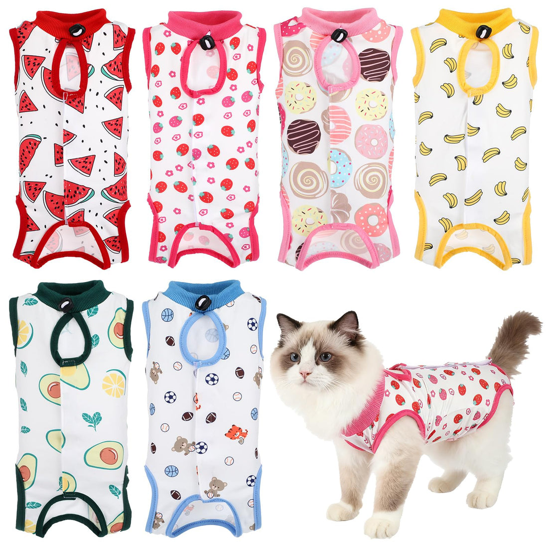 Meyeyaia 6 Pack Recovery Suit for Cats