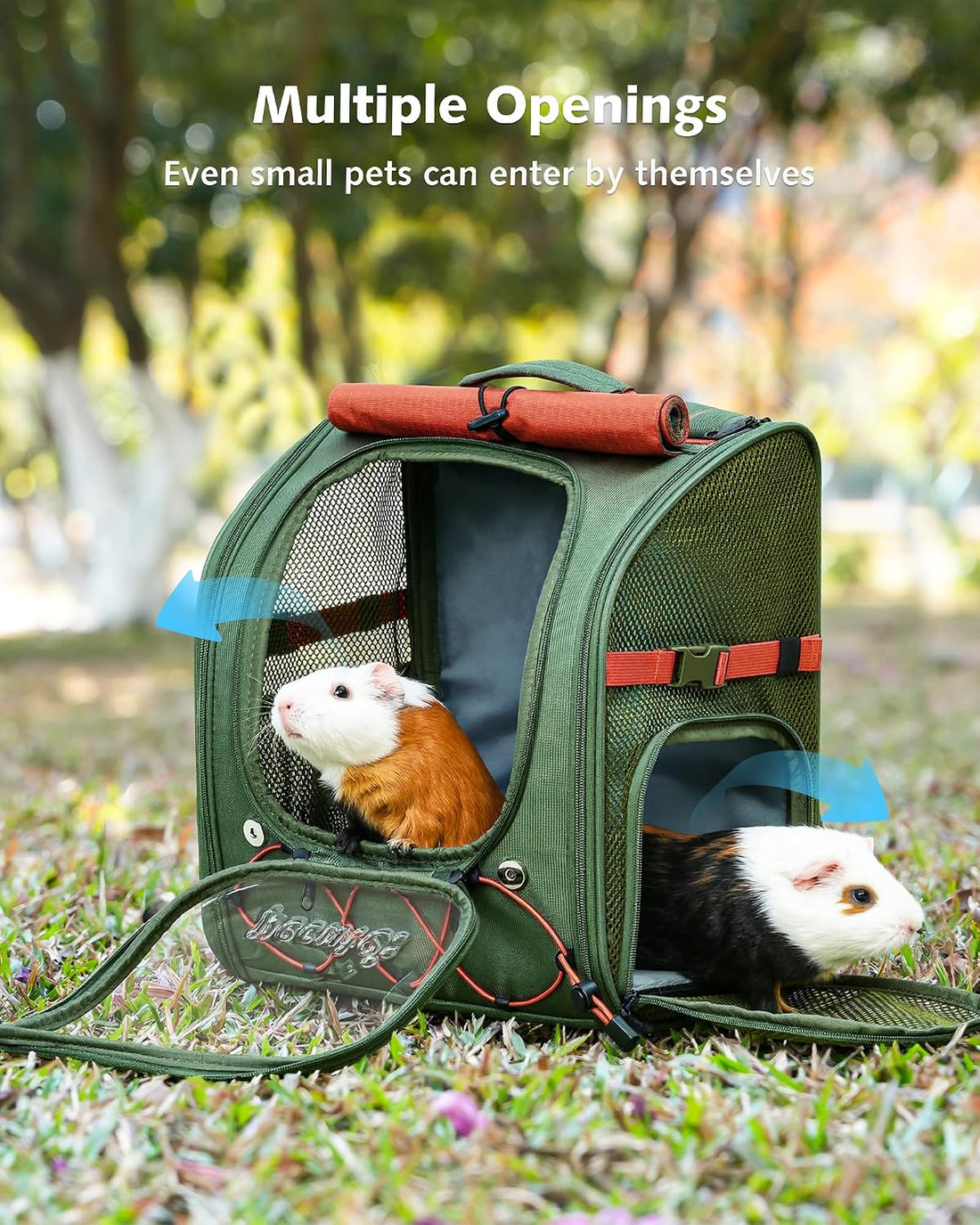 Pecute Small Animal Carrier Guinea Pig Backpack,with Bubble Window