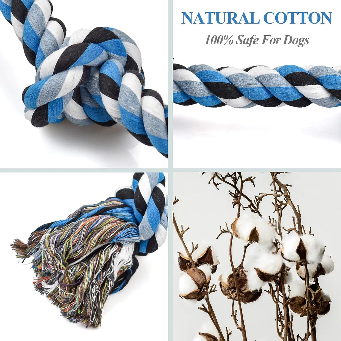 LECHONG Dog Toys for Aggressive Chewers Tough Rope Chew Toys