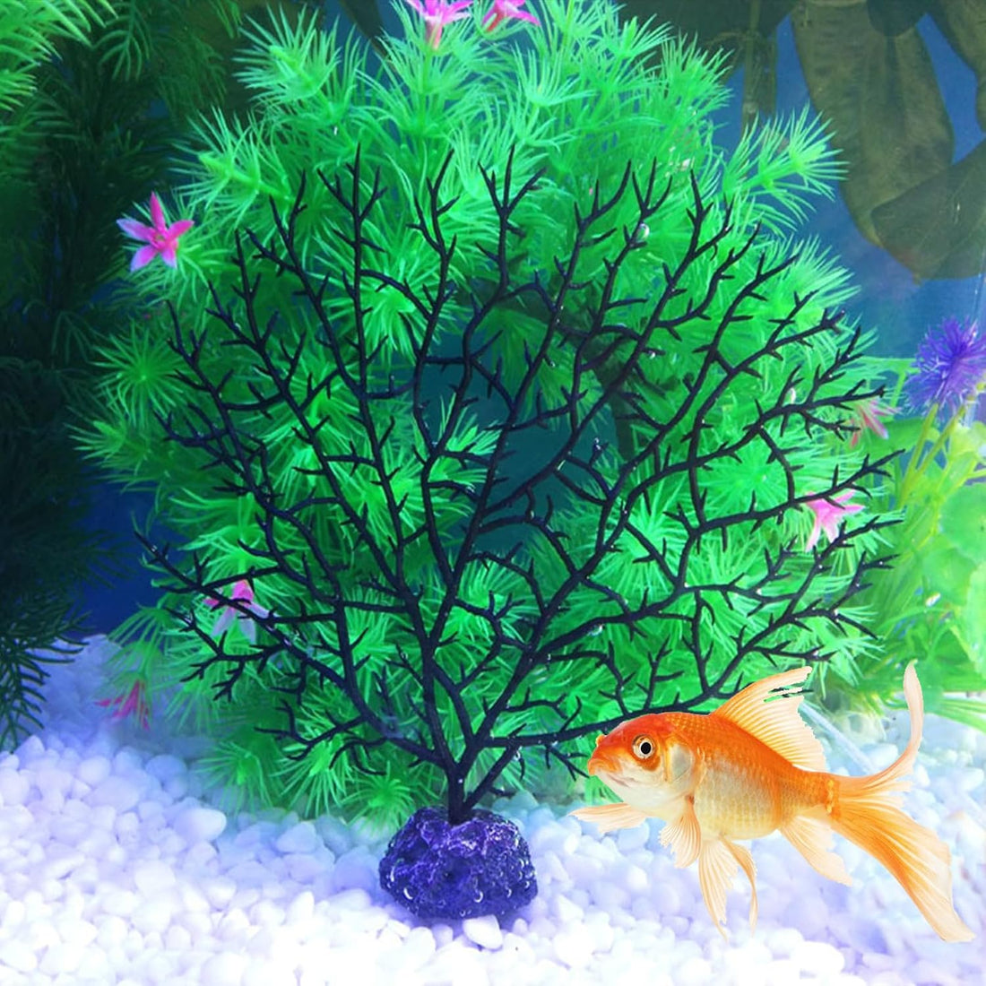 2Pcs Aquarium Artificial Plants Coral Reef 7 inches Fish Tank