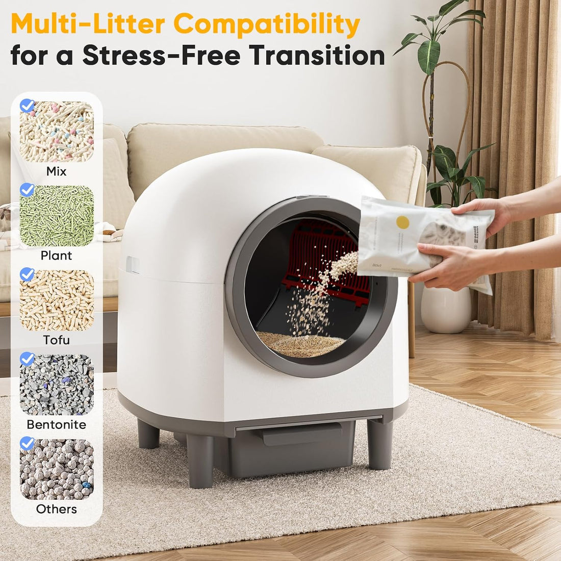 Self Cleaing Litter Box for Multiple Cats