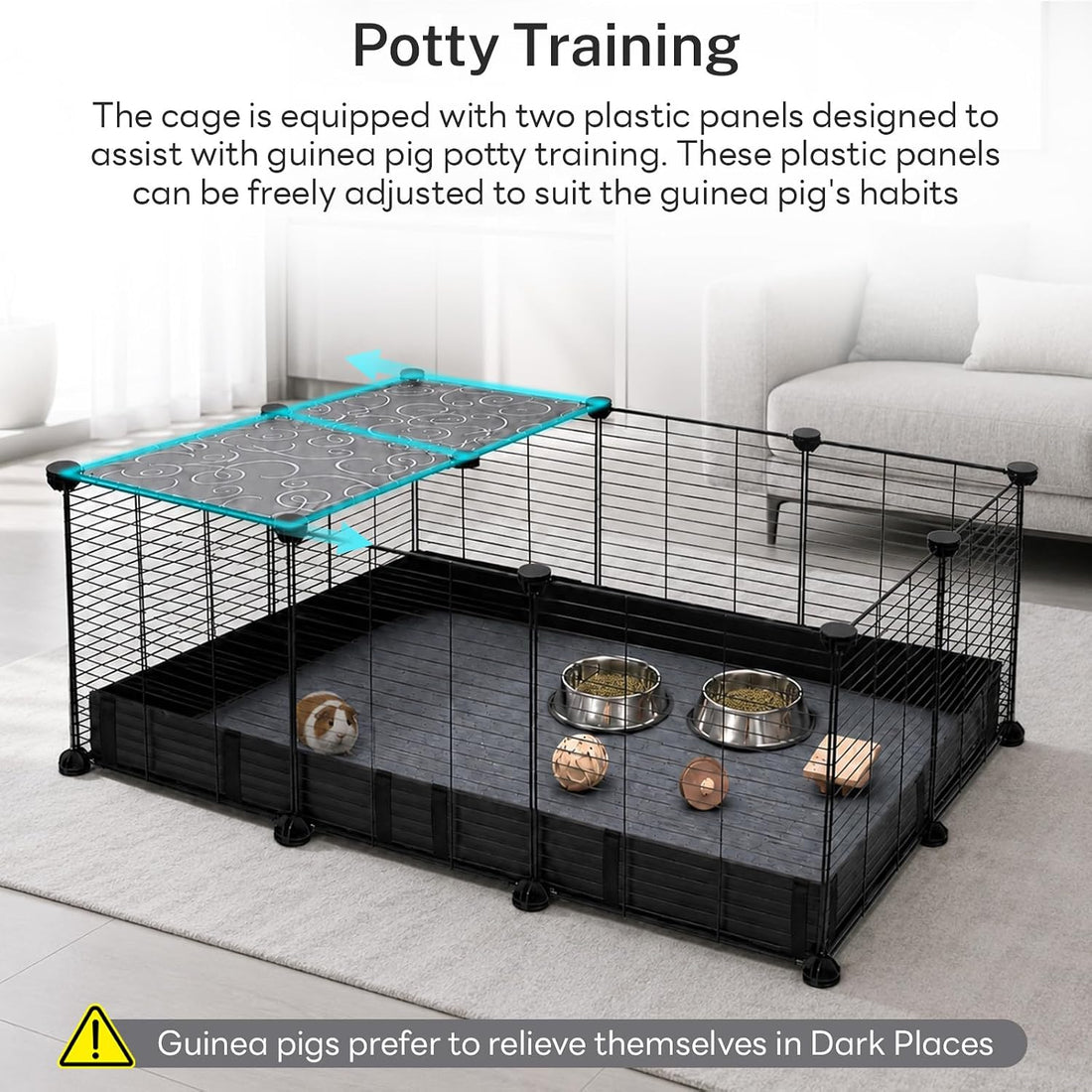 Guinea Pig Cage - C&C Small Animal Playpen with Waterproof Liner