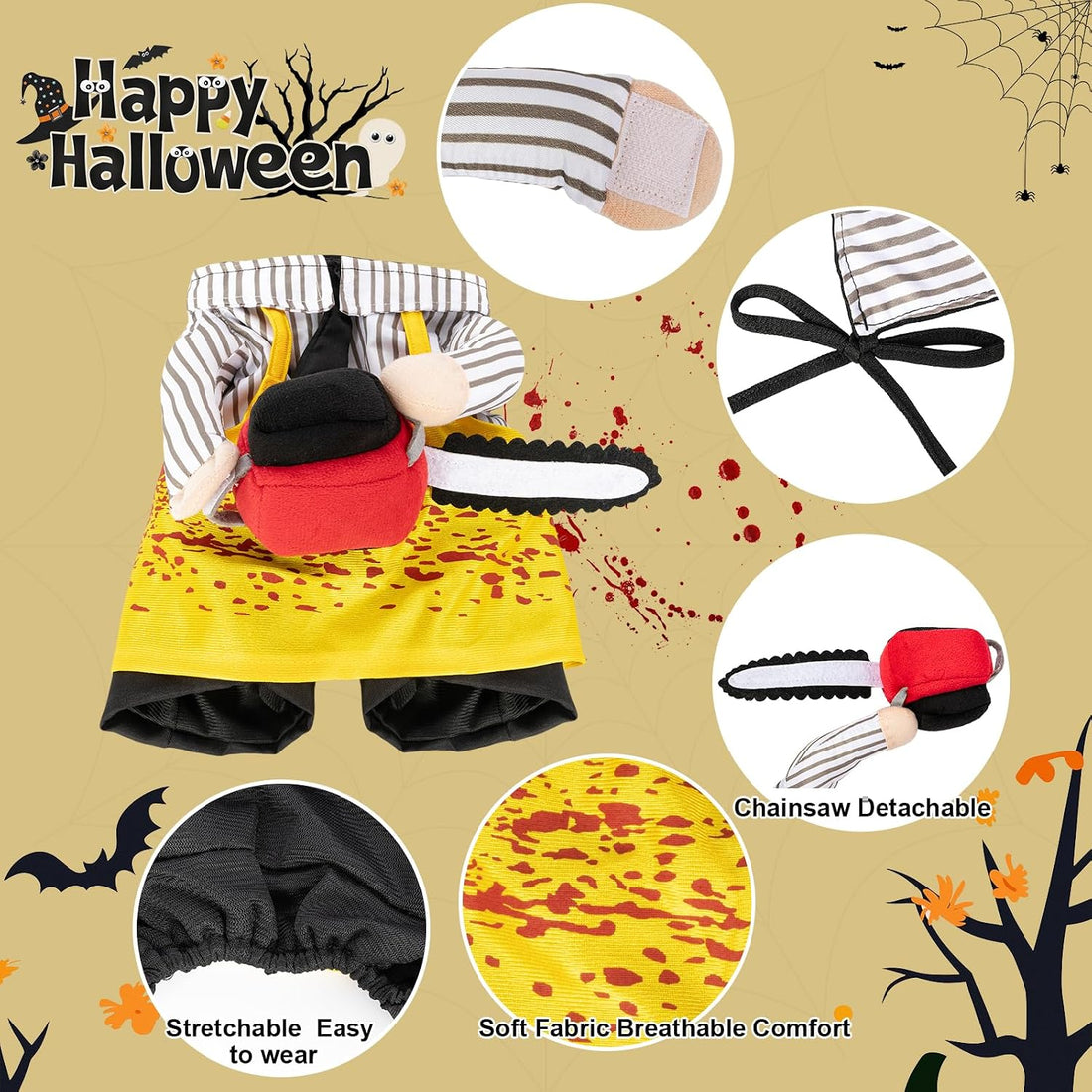 NACOCO Halloween Dog Chainsaw Costume