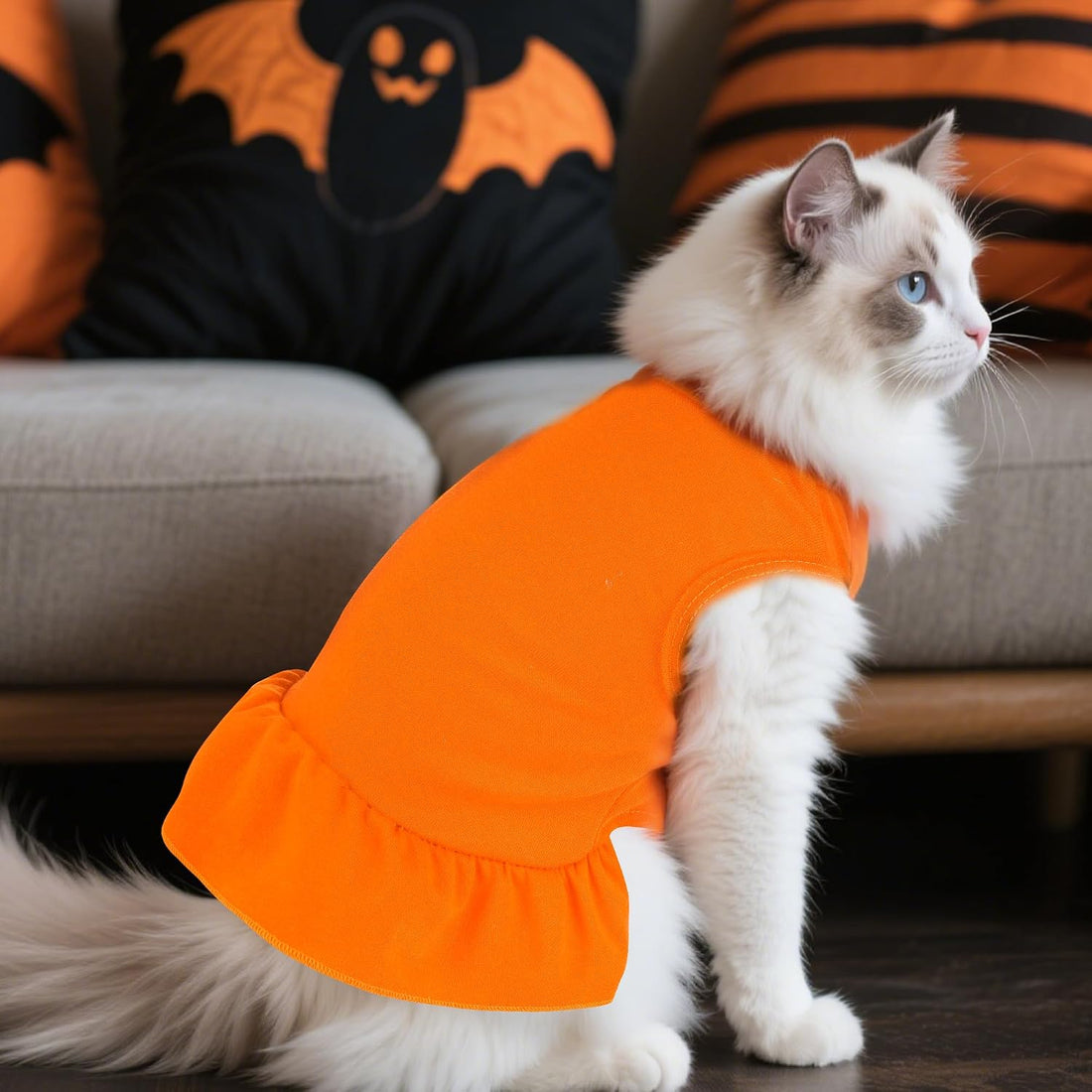 Dog Dresses Cat Skirt Solid Color Dog Clothes Summer Sleeveless Puppy