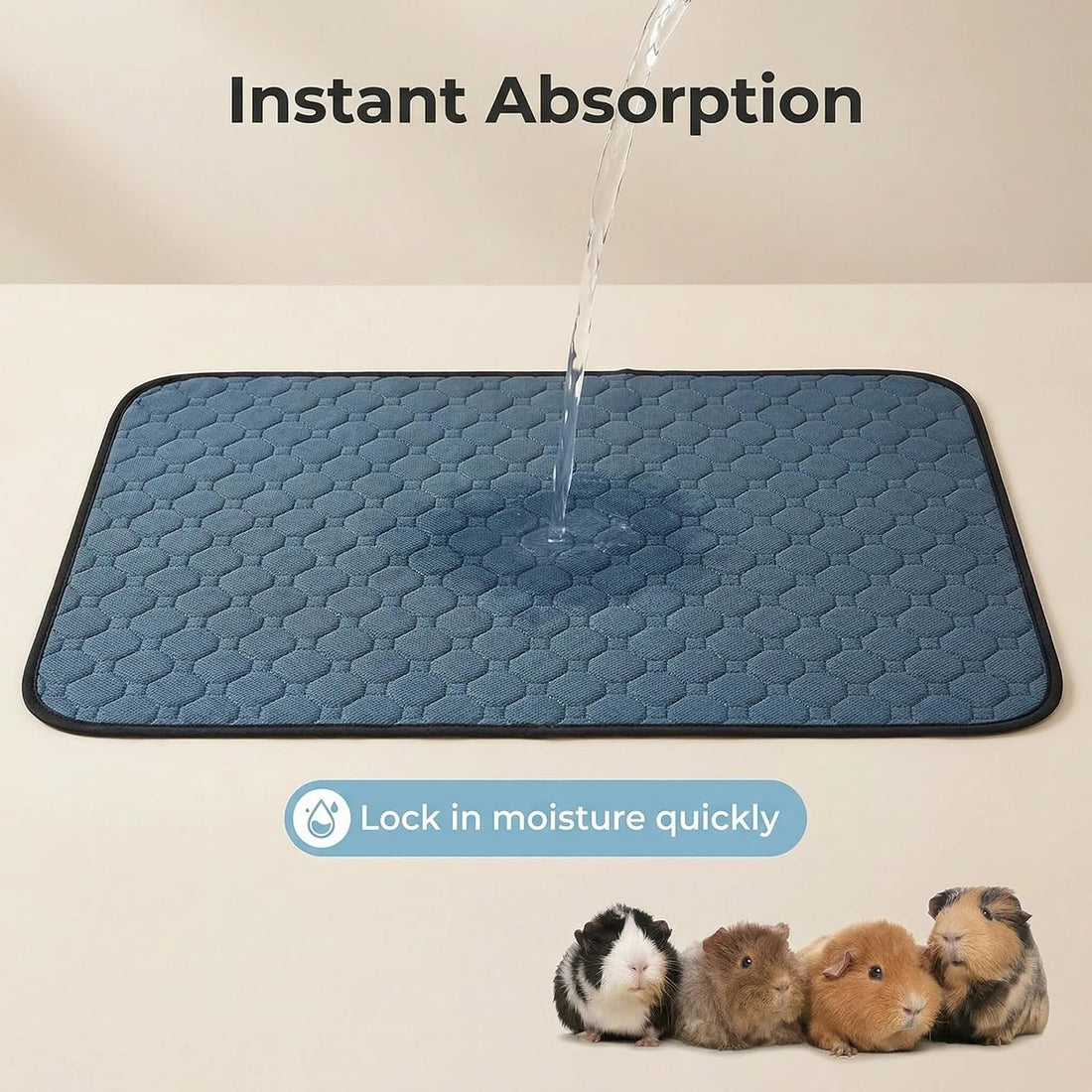 2 pcs Guinea Pig Cage Liners - Washable Guinea Pig Pee Pads