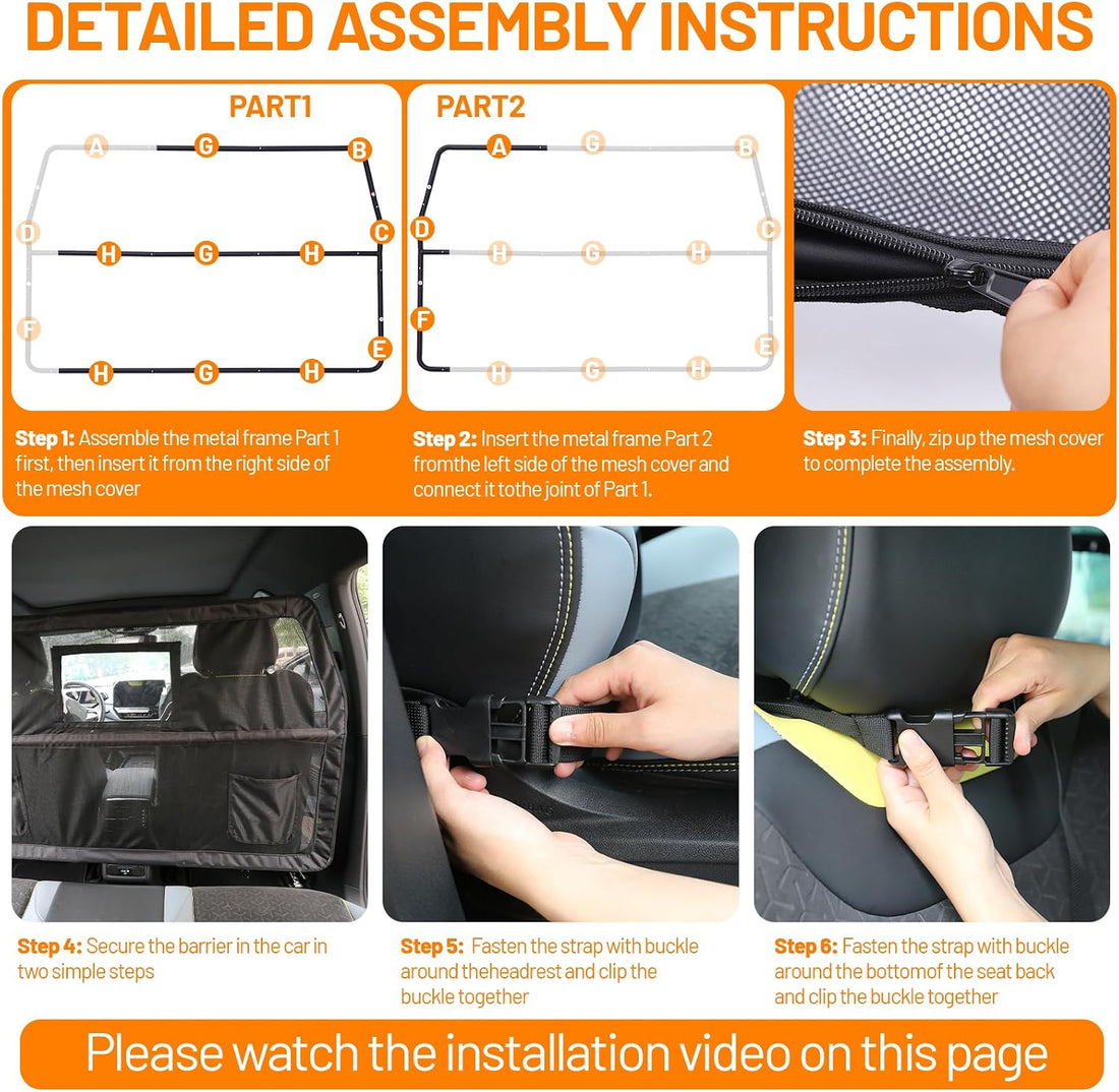 51'' Dog Car Barrier for Cars SUVs Trucks