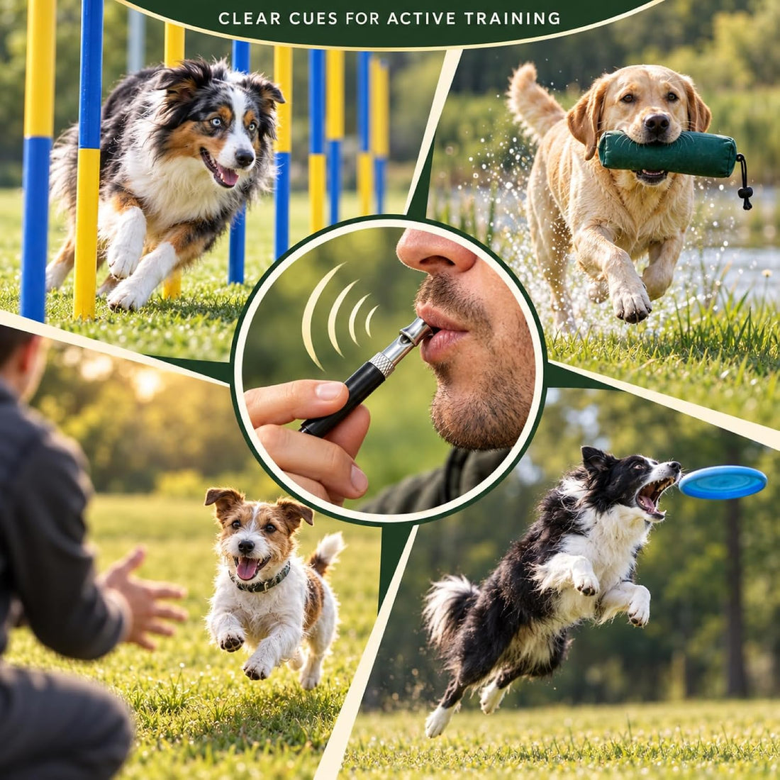 Adjustable Dog Whistle to Stop Barking, 2 Pack, Black