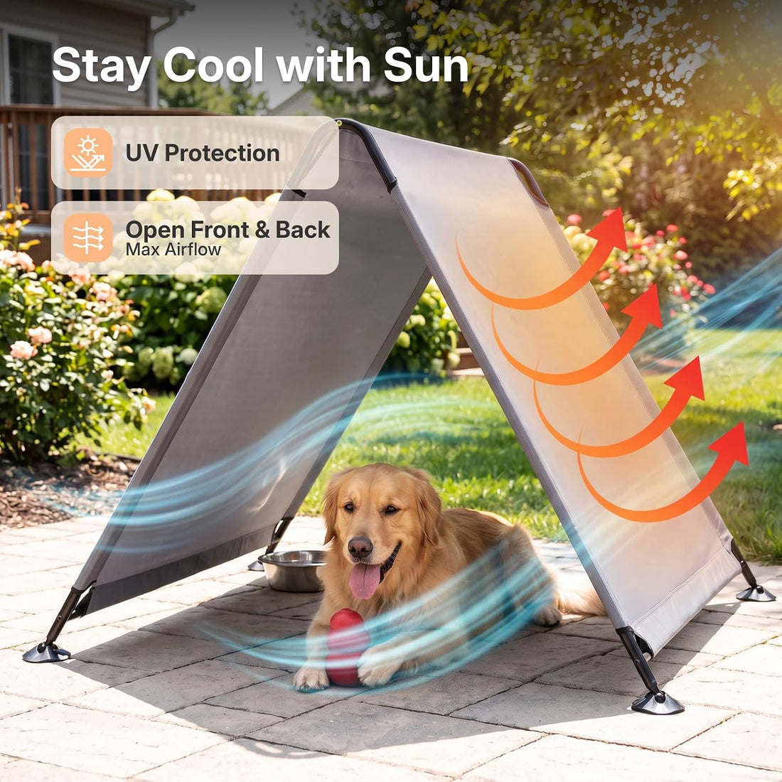 Veehoo Extra Large Dog Tent Outdoor, Weatherproof Shade House