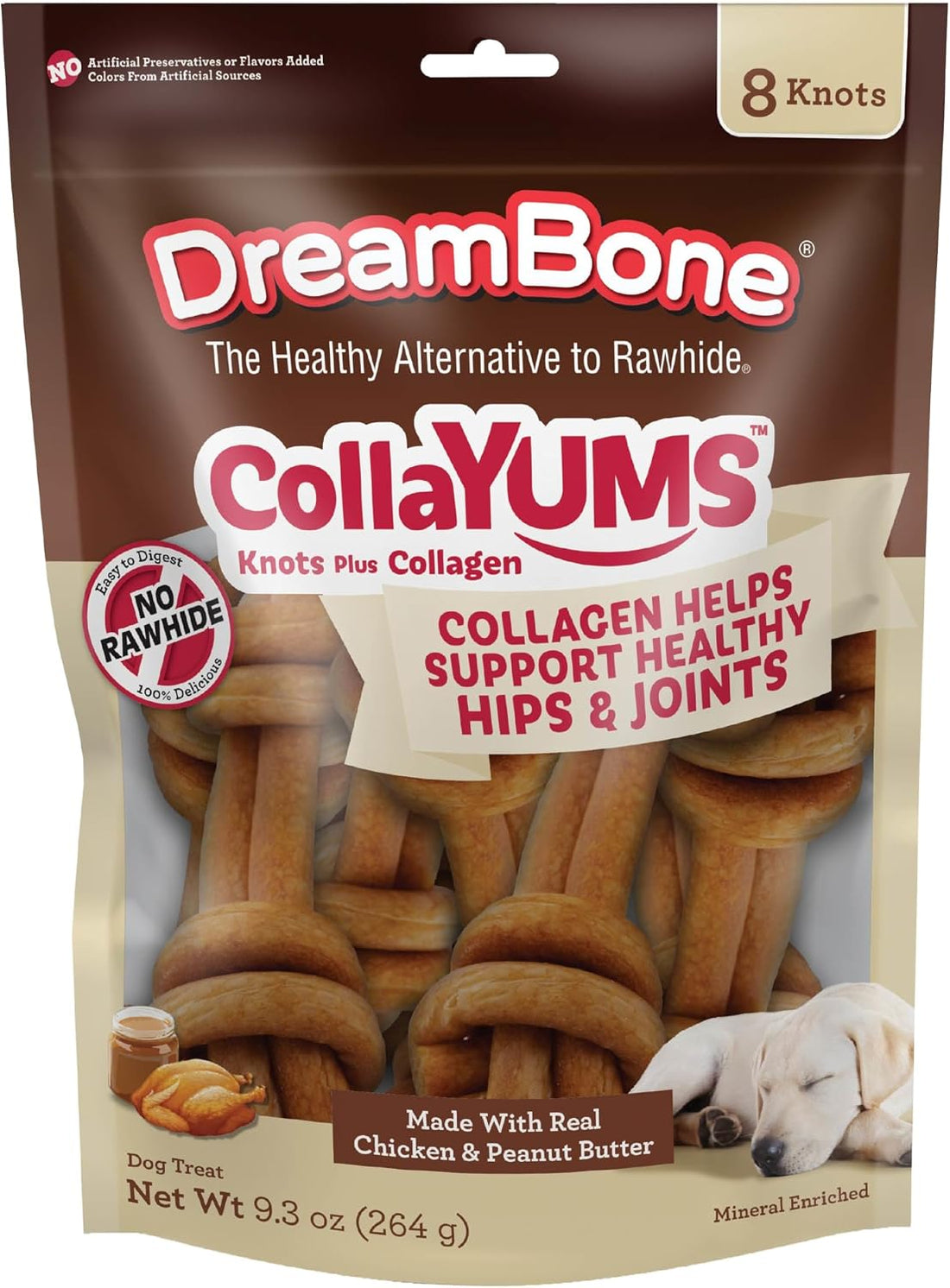 DreamBone CollaYUMS Twists Plus Collagen Rawhide-Free Dog Treats