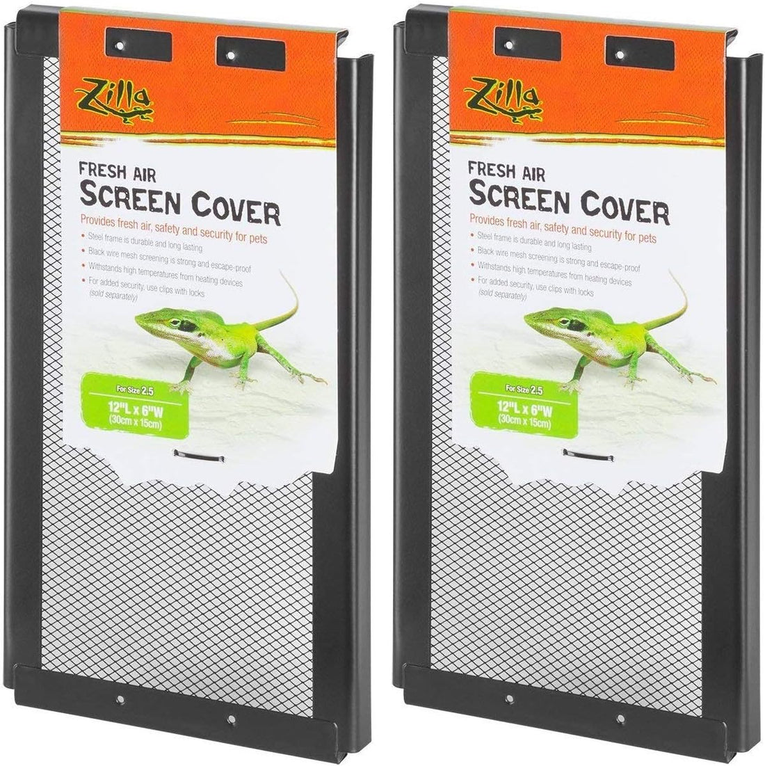 Zilla 2 Pack of Fresh Air Screen Covers, 12-Inch X 6-Inch Each