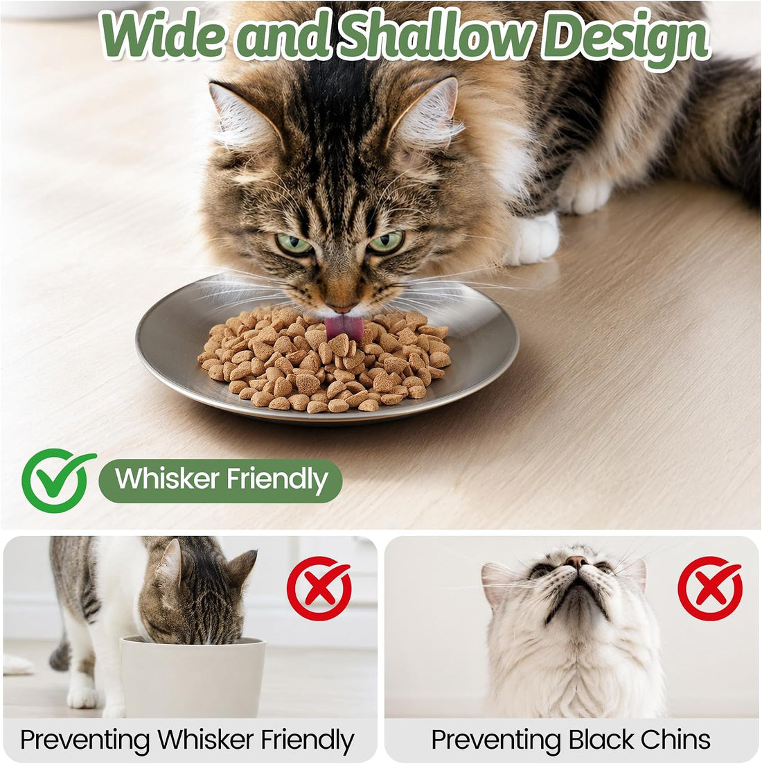 WROSWT 304 Stainless Steel Cat Bowls